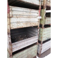 Stacking containers 1000 mm x 800 mm x 480 mm, with flap